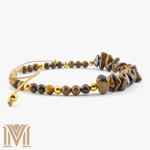Elegant Tiger's Eye Adjustable Bracelet - Picture 6 of 6